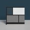 Luxor Workflow Modular Wall Room Divider System - Black Frame - 53" x 48" Add-On Wall with Whiteboard MW-5348-XWCGB - alternate 2